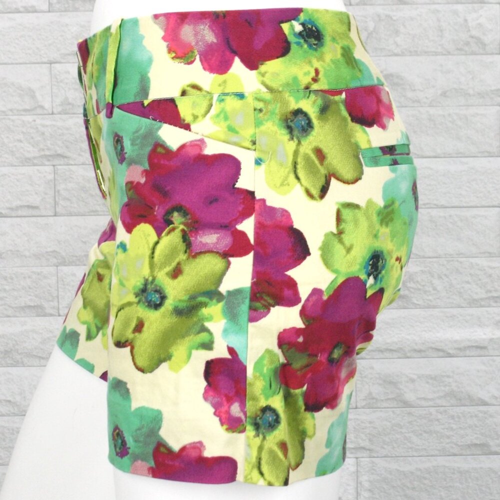 THE LIMITED Shorts Drew Fit Floral Bold Low Rise Colorful Pink Green Summer 0 - Picture 2 of 15